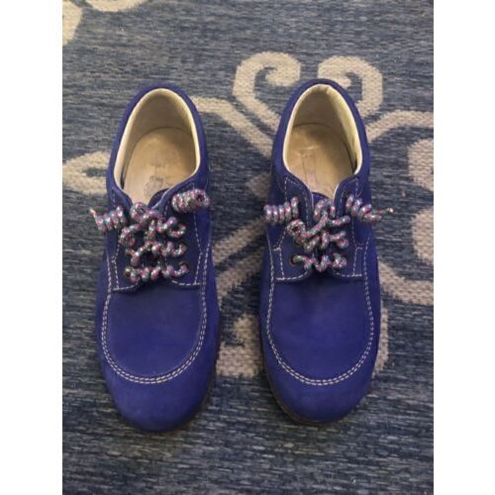 HOGAN BLUE SUEDE Comfort SNEAKERS SHOES ITALY EUC SIZE 5